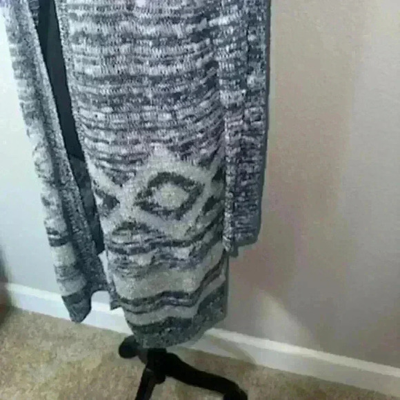 Hollister‎ Blue Knit Long Open Front Cardigan Sweater - Picture 4 of 6